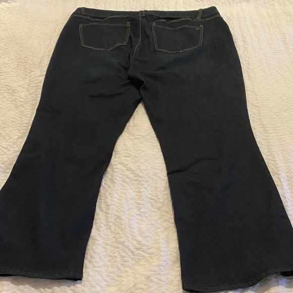 Democracy Size 22W Wide Leg Jeans in Dark Blue - Comfortable Fit - Picture 3 of 12